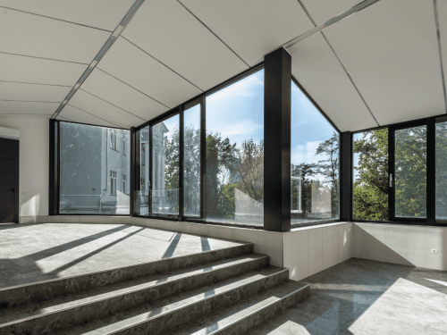 Multiple aluminium window frames