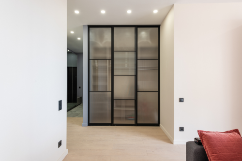 A Wardrobe door inside of a house