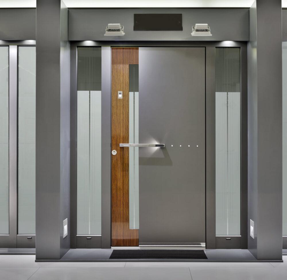 Image of modern aluminium front door