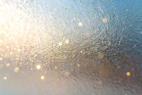 a frosted glass window