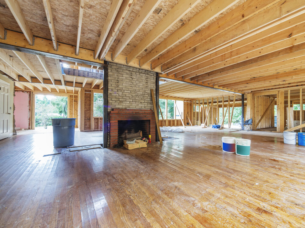 Image of a house during a renovation