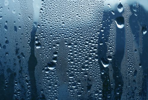 Picture of condensation on a glass window pane