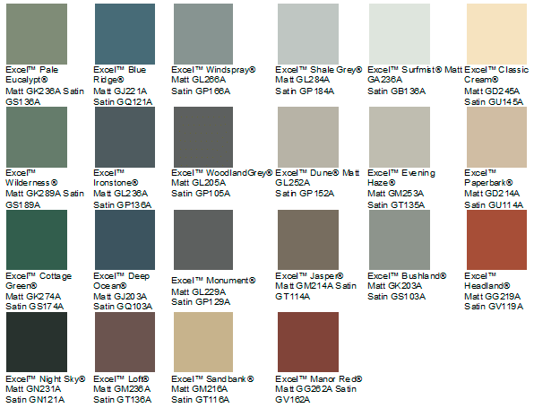 Colour range for your new windows and doors