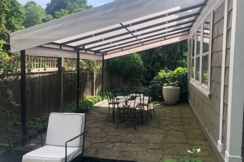 An image of window awnings in the form of a patio