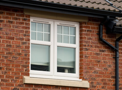 A shot of a window from outside the building